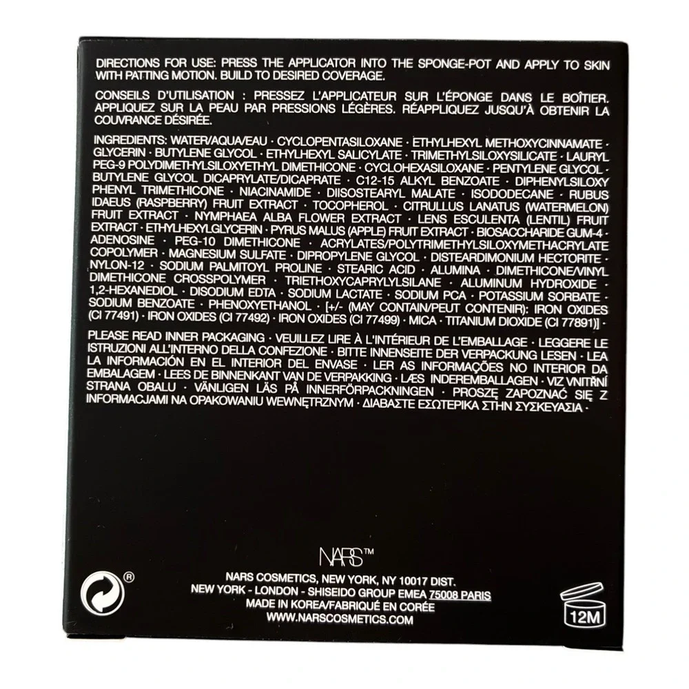 NARS Natural Radiant Longwear Cushion Foundation Refill Seoul 5877 SPF 50 Sealed